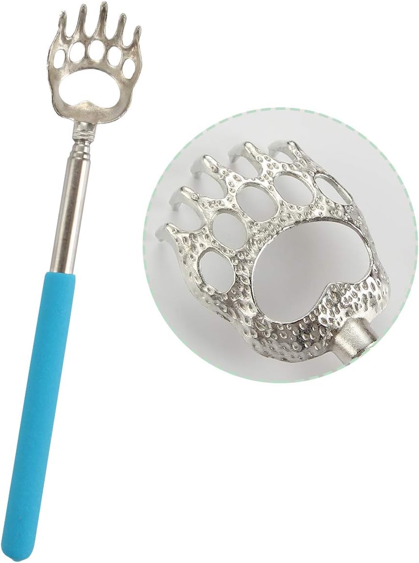 (4-Pack) Plazuria Portable Extendable Telescopic Bear Claws Metal Back Scratchers/Hand Massager/Backslap with Rubber Handles: Health & Personal Care