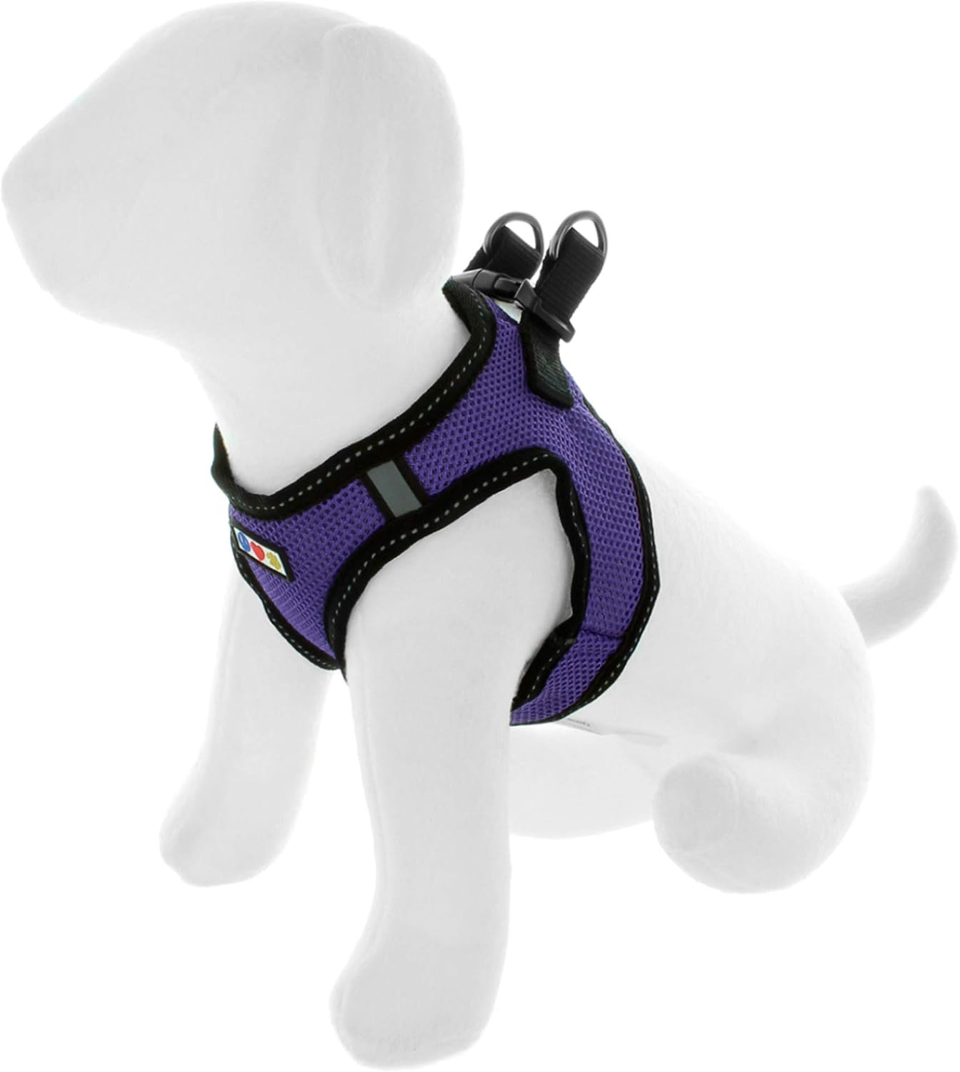 PAWTITAS Pet Reflective Mesh Dog Harness, Step in or Vest Harness, Comfort Training Walking of Your Small Purple Dog - Image 3