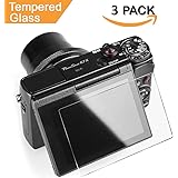 Glass Screen Protector for Canon G7X Mark II G9X G9XII G7X G5X, Kimilar 3 Packs Anti-scratch Waterproof [Clear Touch] 9H Tempered Glass Screen Protection for G9X G9XII G7X G7XII G5X DSLR Camera