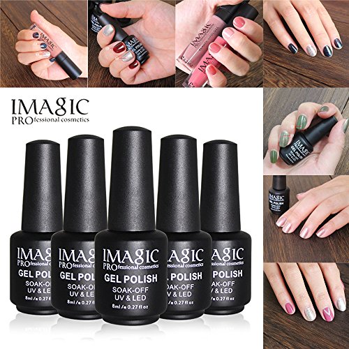 Oksale® Black Bottle 8ML Gel Nail Polish Art Nail Gel UV LED Semi Permanent Varnish Long-Lasting Nail Polish (H) - Thumbnail 3