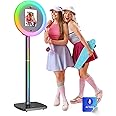 Portable Photo Booth Stand for iPads, AI Voice Control, RGB Light, Aluminum Alloy