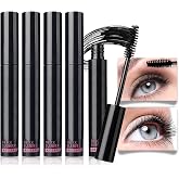 5 Pack Mascara Bulk, Multipack Mini Black Mascara Pack for Women, Waterproof Voluminous Original Volume Building Eyelash Makeup Set, Lengthening, Defining, Curling, Multiplying, Cruelty Free