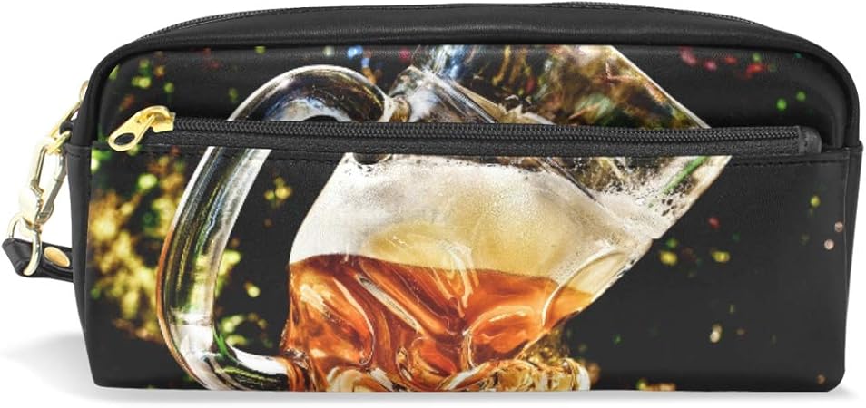 Amazon 筆箱 ペンケース お酒 ワイン コップ 学生 通勤通学 軽量 収納ケース 高校生 ペンポーチ 仕事用 小物入れ 化粧品ポーチ 耐久性 男女兼用 プレゼント ファスナー ペンケース 文房具 オフィス用品