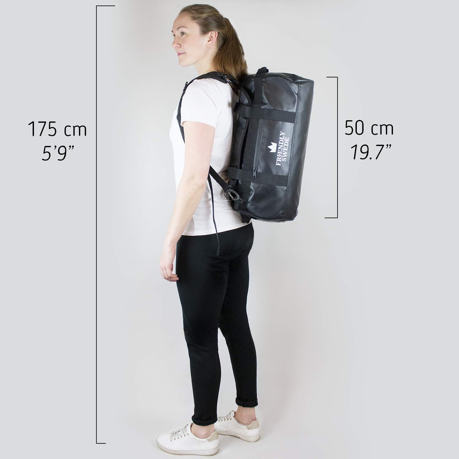 The Friendly Swede Duffel bag with Backpack Straps for Gym, Travels and
