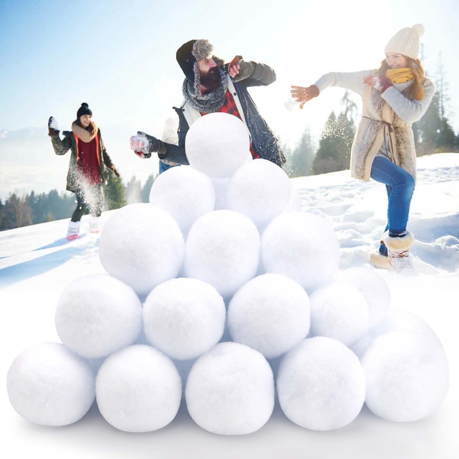 Artificial Snow - 50 Pack Fake Snowballs for Kids - Artificial Snowballs for Kids Indoor Outdoor Snowball Fight Set for Outdoor Parent-Child Throwing Game Party and Winter Christmas Decorations