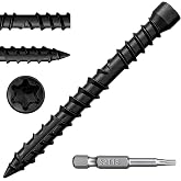 #10 x 1-7/8" Hidden Deck Screws, 350Pcs Star Drive Countersunk Wood Screws | Rust Resistant Timber Screws, T15 Star Bit Included, Black