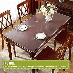 OstepDecor Frosted Table Cover Protector, 2mm Thick