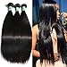 Msbeauty 7A Peruvian Hair Straight 3 Bundles Weave Hair Human BundlesTatol 300g Natural Color Tangle-free