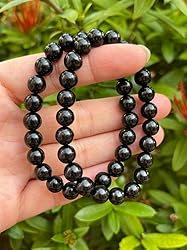 Black Obsidian Crystal Bead Bracelet 8mm, Wholesale
