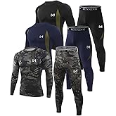 MEETYOO Thermal Underwear for Men Long Johns Fleece Lined Hunting Gear Bottom Top Set Base Layer Cold Weather