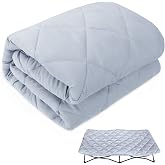 Sheet for Regalo My Cot Portable Toddler Bed Quilted, 48''x24.5'' Grey | Soft Breathable Padded Cover