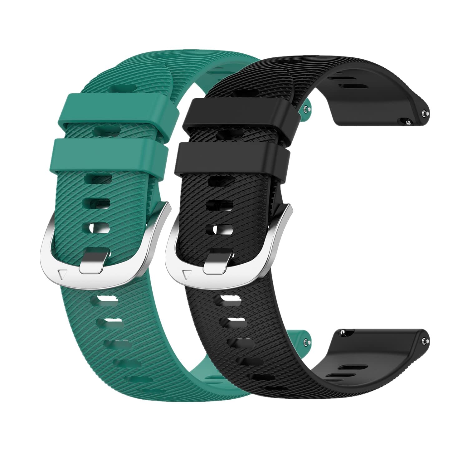 Huwokxix 22mm Watch Strap compatible with Garmin Forerunner 255,Adjustable Silicone Sports Wristband Replacement Band for Garmin Forerunner 265