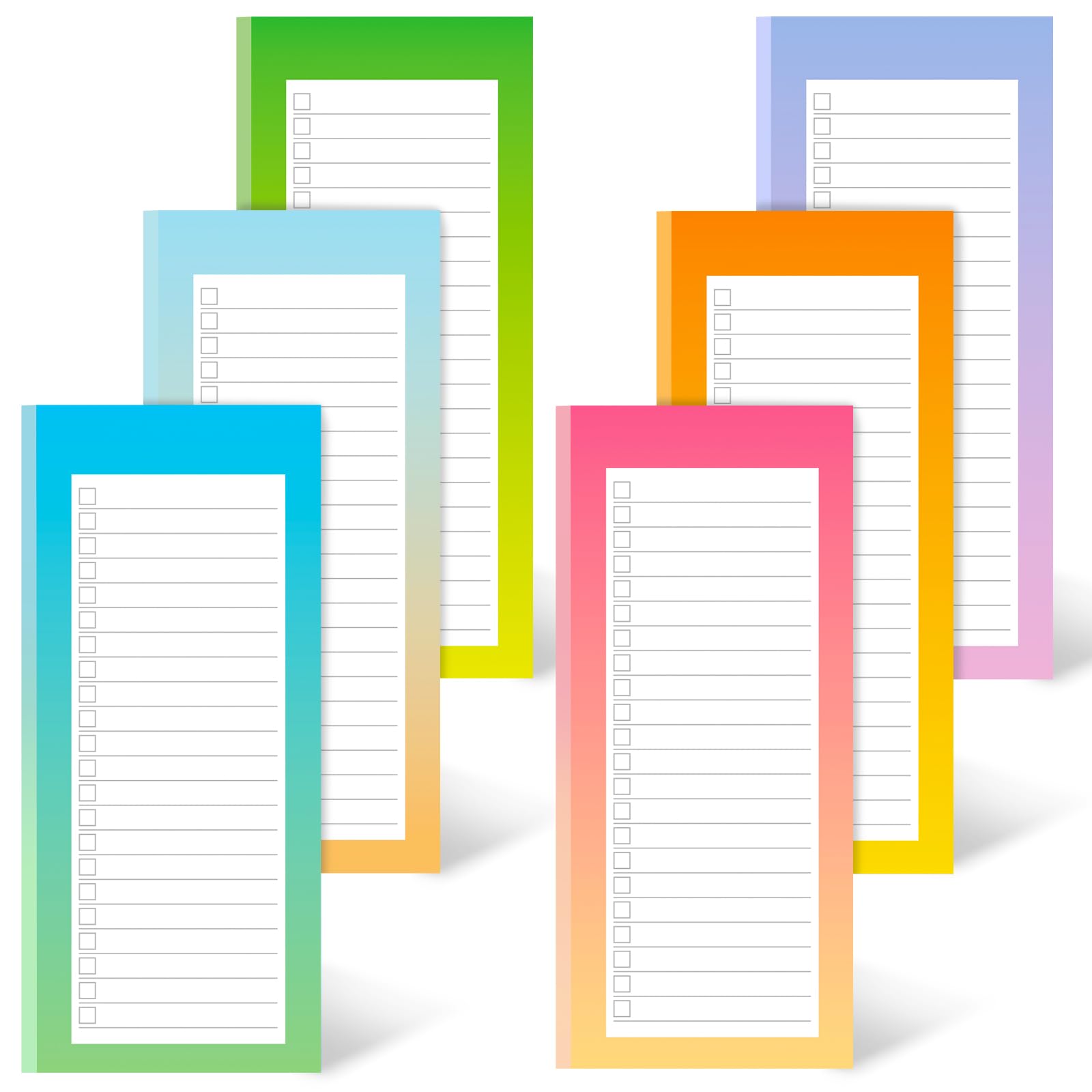 Photo 1 of HIBOX Grocery List Magnet Pad for Fridge, 6PCS Magnetic Notepads for Refrigerator 50 Sheets To-Do List Reminders Shopping List