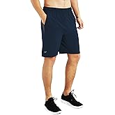 EZRUN Mens 9 Inch Lightweight Running Workout Shorts with Liner Loose-Fit Gym Shorts for Men with Zipper Pockets