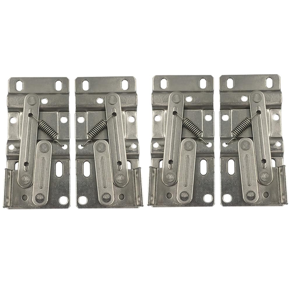 TEHAUX 4pcs Tip Out Tray Hinges 45 Degrees, Self Closing Scissor Hinges Sink for Kitchen Sink-Front Drawer Bathroom Flip-Down Door Cabinet Storage Box