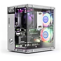 Pironman 5 NVMe M.2 SSD PCIe Mini PC Case for Raspberry Pi 5 with Tower Cooler+Dual RGB Fans, 0.96'' OLED Module, Safe Shutdo