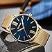 Curren Men Watches Top Brand Ultra thin Dial Luxury Quartz Men Watch Waterproof Casual Sport (Gold ; Dial color - Blue)