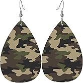 Fashion Earrings For Women Faux Leather Jewelry Dangle Teardrop Earrings