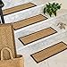 Natural Area Rugs - Seagrass Stair Tread, Beach Collection, Natural Fiber, Handmade & Latex Backed, Espresso 9