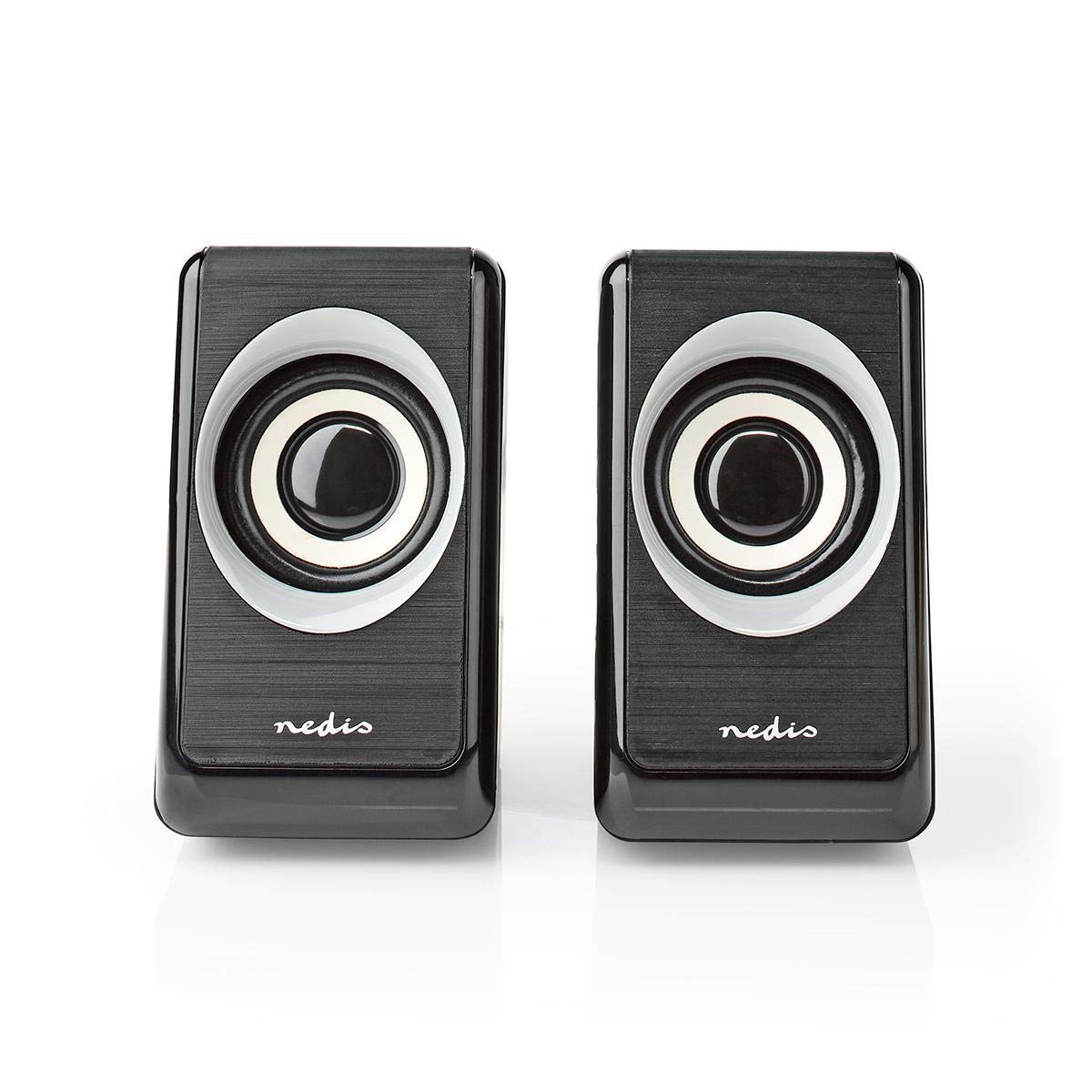 Nedis 18W PC Speakers, USB Powered, 2.0 Stereo Sound with 3.5mm Audio Connection