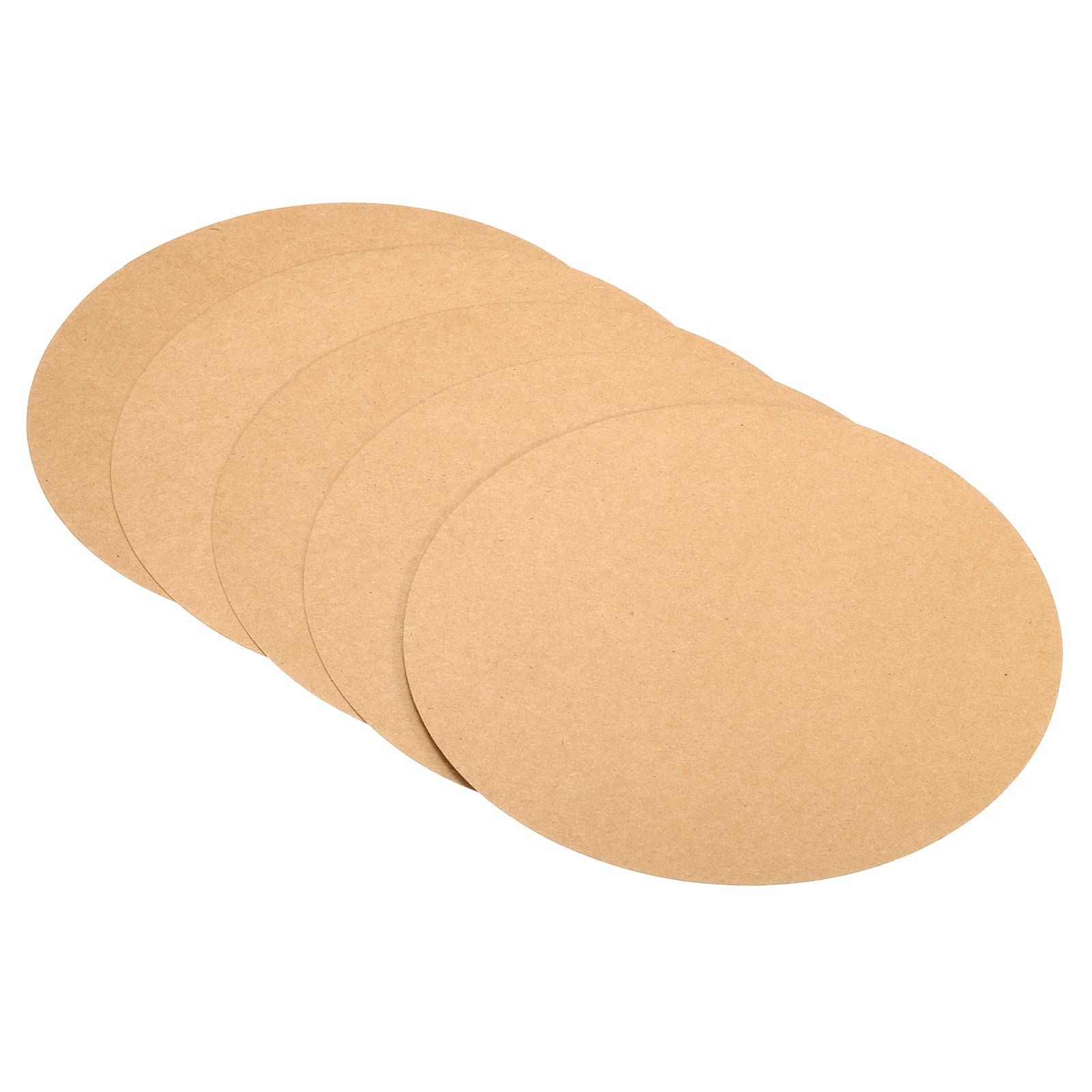 PATIKIL 11.8-inch Round Cardboard Paper, 25 Pcs Blank Disc Circles Slices for Party Decorations DIY Craft Arts Drawing Painting Writing, Brown