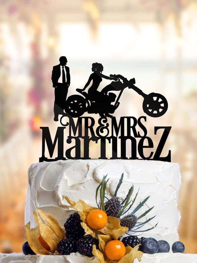 Funny Wedding Cake Topper Dirt Bike Cake Topper Harley Davidson