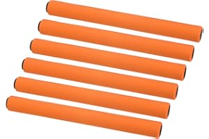 PATIKIL Relay Track Baton, 6 Pack Sponge Stainless Steel Tube Race Field Running Stick for Outdoor Athletics Sport Game Tool,