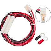 Anina Cable de alimentación de coche en forma de T, cable de conector de radio móvil CB de 6.5 pies con fusible de 15 A para 