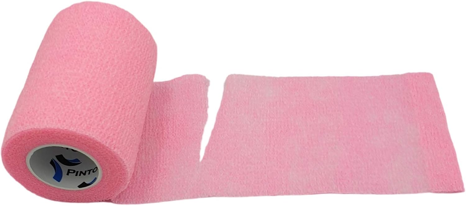 PintoMed Pink 6 x 7.5cm x 4.5m Cohesive Bandage, Self-Adhesive, Stretchable, Non-Woven, 95% Latex Free, 6 Count - Image 5