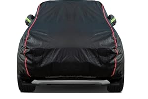 QUYDDC Breathable New Material, Waterproof Car Cover, Locks and Zipper Doors, Sunscreen Waterproof UV Prevention Snowproof Wind and Windproof,Suitable for Indoor Outdoor,for SUV (181" to 190") B11
