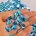 300Pcs 0.31x0.51″ Drop Shape Crystal Clear Acrylic Sew On Rhinestones Flatback Sewing Stones For Clothes Wedding Dress Crafts Garments Accessories (Blue)