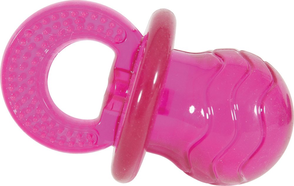 Zolux Pop Dummy Toy for Dogs, Raspberry, 4.6 x 4.2 x 7.7 cm
