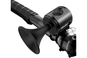 PHIDINOVA Electric Bicycle Horn Bell, Handlebar-Mounted, Black