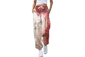 Halloween Pajama Pants Women Baggy Sweatpants Bloody Lounge Pantalones Plus Size With Pockets Joggers Fall Clothes