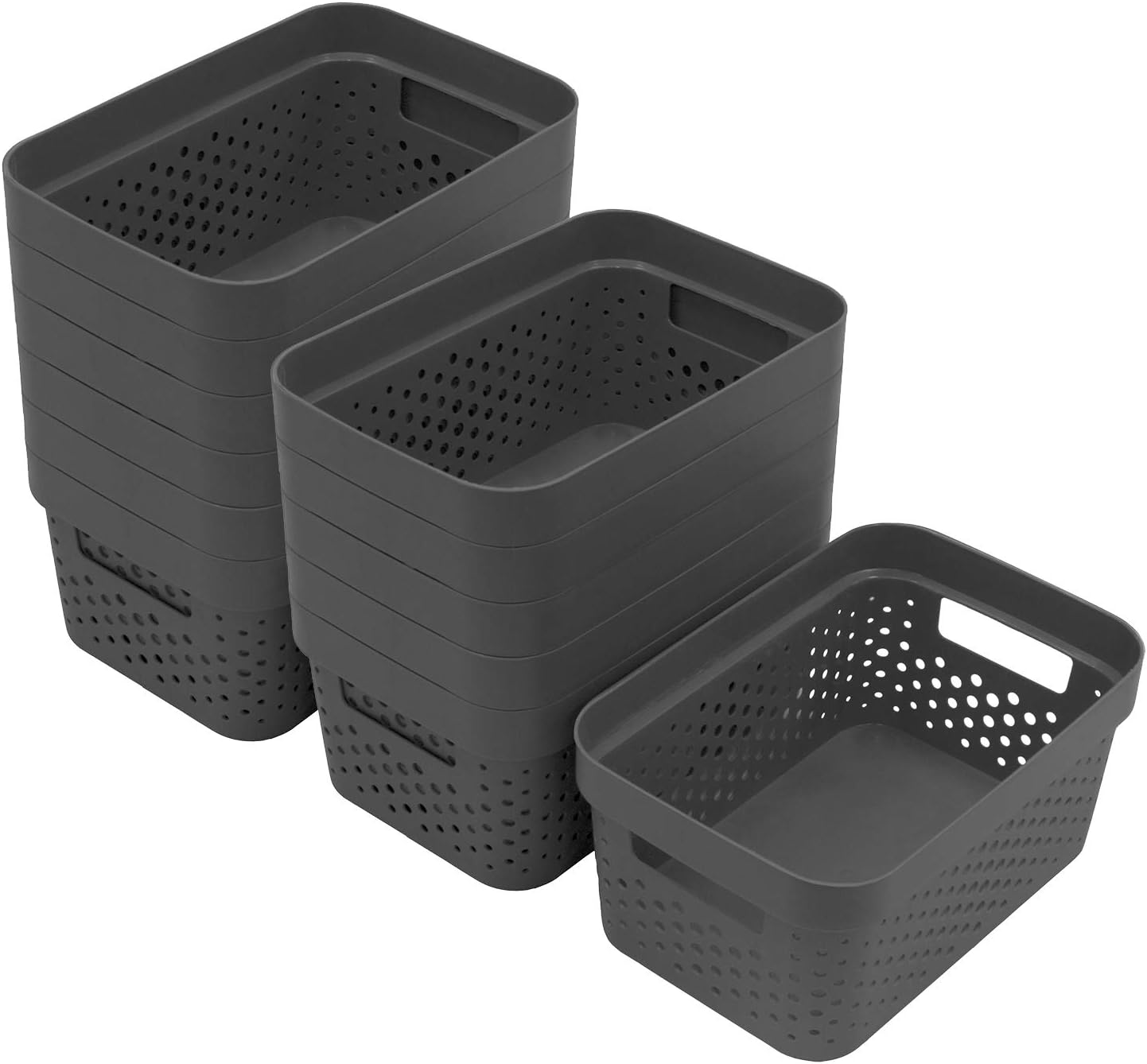 Glad Plastic Baskets for Organizing, Set of 12 Pantry