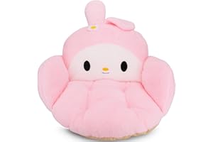 JUJU GOODS Juju Pink Kawaii Cushion - Kawaii Room Decor - Seat Cushions for Office Chairs - Office Chair Cushions - Car Seat Cushion - Gaming Room Decor - Gaming Desk Accessories Floor Pillow (Pink)