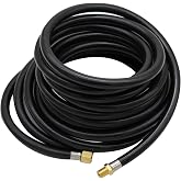 MENSI 25FT Propane Torch Extension Hose With 1/4" Ball Seat Fittings Female Thread x 1/4" Male NPT Thread for 𝐇𝐨𝐭𝐌𝐚𝐱 𝐓𝐨𝐫𝐜𝐡 with 𝟏/𝟒"𝐁𝐚𝐥𝐥 𝐌𝐚𝐥𝐞 𝐅𝐢𝐭𝐭𝐢𝐧𝐠 𝐎𝐧𝐥𝐲