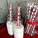 Minnie Mouse Inspired Mouse Ears and Polka Dot Paper Straws - Red White Black - 7.75 Inches - 100 Pack - Outside the Box Papers Brand
