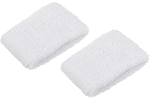 PATIKIL Sports Wristbands Cotton Terry Cloth Absorbent Sweatband for Tennis Basketball Working Out Athletic Running