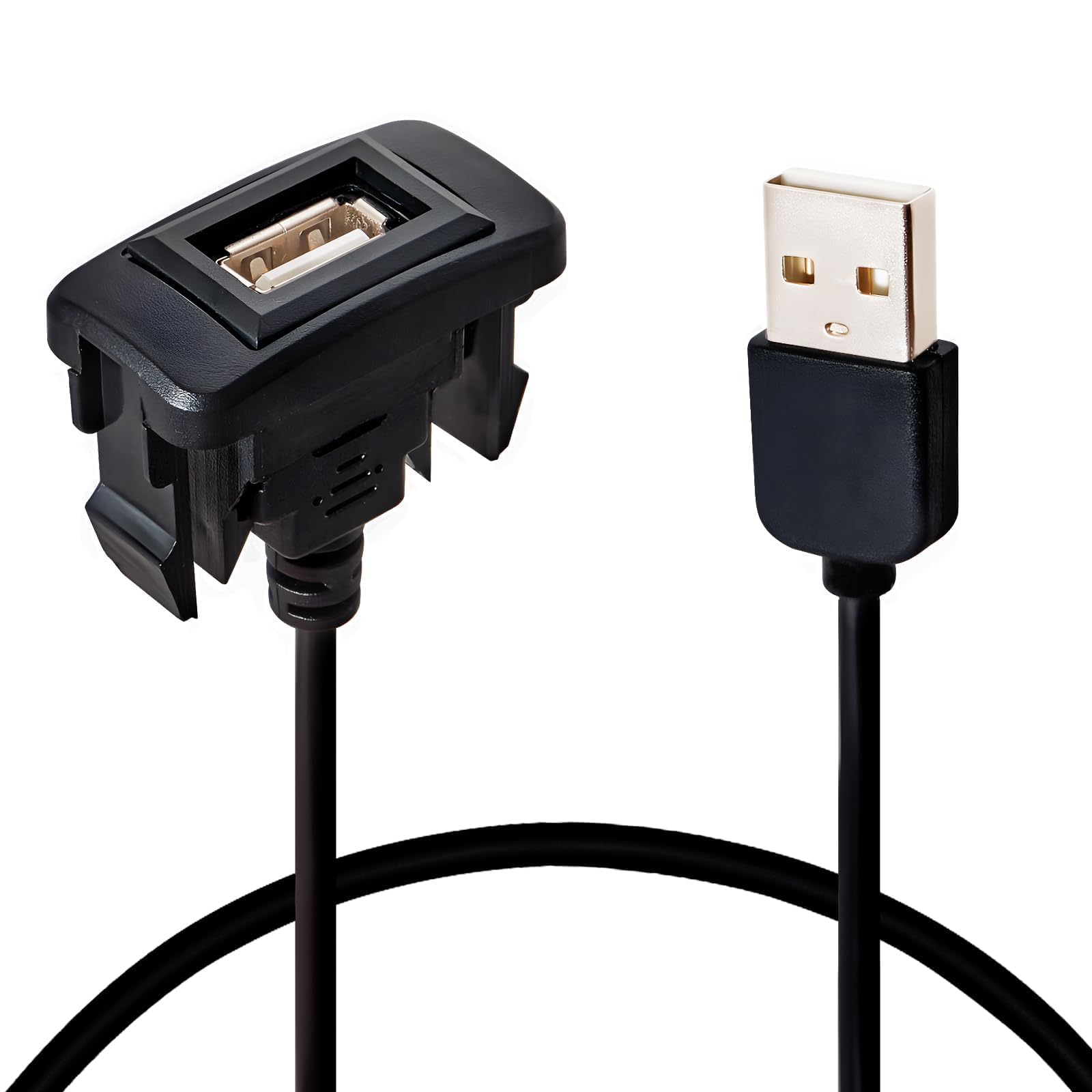 Photo 1 of Anina 1.57"x0.87" USB Port Car Charger for Toyota, Male to Female USB Power Socket Adapter, Panel Flush Mount Extension Cable for Tacoma FJ Cruiser Highlander, Square Vehicle Dash Port for IOS Android