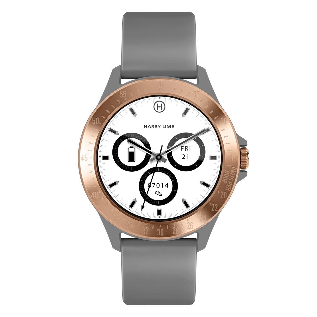 Harry Lime Fashion Smart Watch in Stone with Rose Gold Colour Bezel