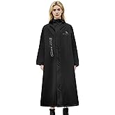 RINJOY Waterproof Raincoat for Adults Reusable Lightweight Breathable Rain Jacket Poncho for Women Men with Drawstring Hooded