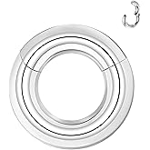 ZS Hinged Segment Clicker PA Ring Spring Action BCR Rings, 2G 4G 6G 8G 10G 12G Septum Nose Rings, Surgical Steel Pierced Body Jewelry for Men Women