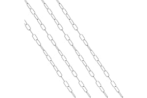 hannger Stainless Steel Chain, 5/64 in × 3.3 Ft Small Strong Chain Link Chain, Light Weight Chainlink Utility Metal Decorative Chain Key Chain Belt Chain Hanging Chain for Bird Feeder Planters Sign