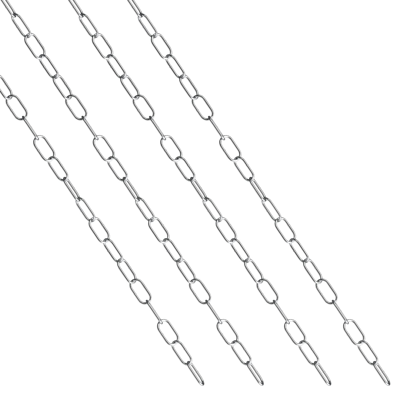 hannger Stainless Steel Chain, 2MM by 1M Small Strong Chain Link Chain, Light Weight Chainlink Utility Metal DIY Decorative Chain Key Chain Belt Chain Hanging Chain for Bird Feeder Planters Sign