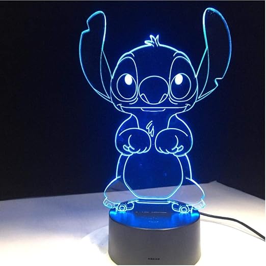 luz nocturna 3d lampara led 3d de