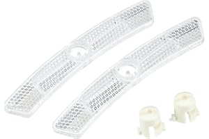 A ABSOPRO Bicycle Warning Reflector 11mm / 0.43" Hole Dia Plastic White