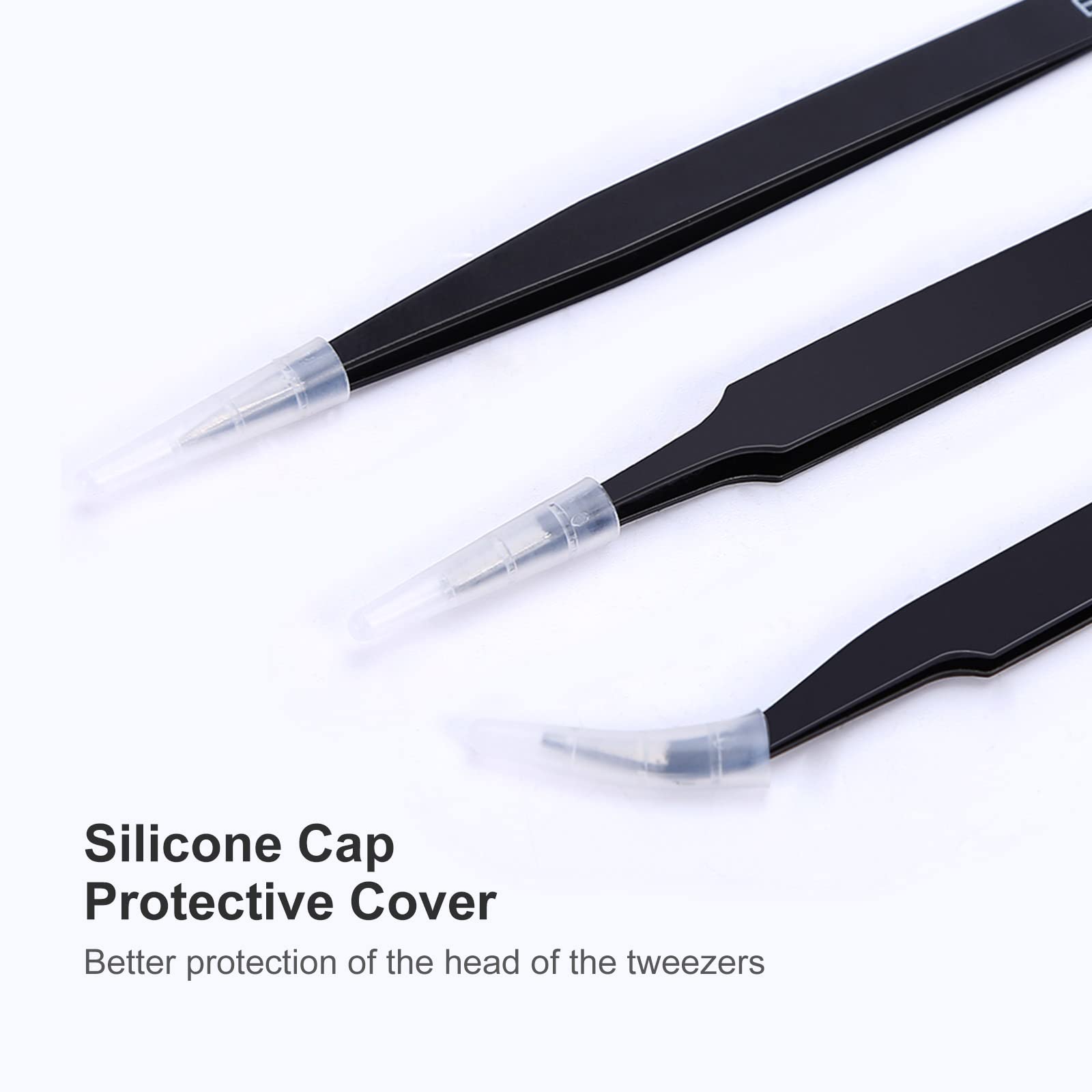 3PCS Precision Tweezers Set, Upgraded Anti-Static Stainless Steel of Tweezers, for Electronics, Soldering, Laboratory Work, Jewelry-Making, Model, Craft