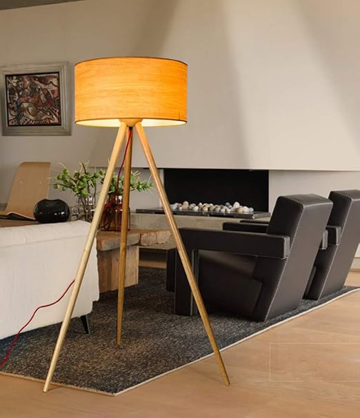 FGDSA Lámpara De Pie De Madera Diseño Led Diseño De Iluminación Moderno