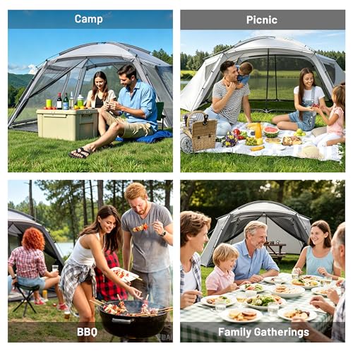 TIMBER RIDGE 15x10 FT Screen House Gazebo Review: Hexagonal Shelter with Double-Woven Mesh image 22